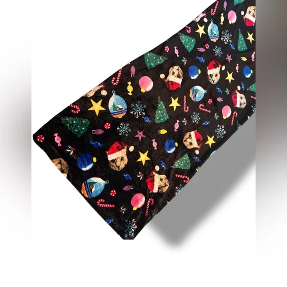 Ugly Christmas Cat Jumper Overall Bibs One Piece Pants Sz XL Festive Holiday - Picture 4 of 6